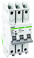 B1N Series 3-Poles, 0.5 Ampere (A) Rated Current Ring Torque Terminal Miniature Circuit Breaker