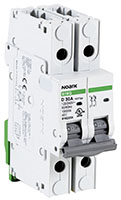 B1NQ Series 2-Poles, 0.5 Ampere (A) Rated Current Miniature Circuit Breaker