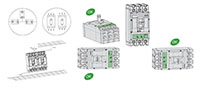 Ex9 Series M3 Molded Case Circuit Breakers - Reverse Feed Allowed (Mounting Positions)