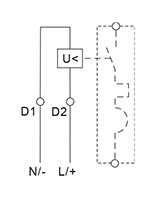 Under-Voltage Release Trips (UVT) - Dimensions