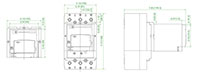 M2, 120 Volt (V) Alternating and Direct Current (AC/DC) Voltage Motor Operator (MOD22NA) - Dimensions