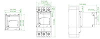 M3, 120 Volt (V) Alternating and Direct Current (AC/DC) Voltage Motor Operator (MOD23NA) - Dimensions