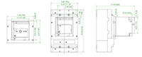 M4, 120 Volt (V) Alternating and Direct Current (AC/DC) Voltage Motor Operator (MOD24NA) - Dimensions