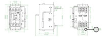 M3 Draw-Out Base Switch (DOB23N) - Dimensions