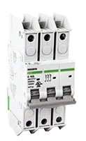 B1H Series DIN Rail MCB; 0.5 A; C Curve (5-10 in.) (B1H3B0.5R)