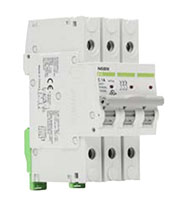 B1N Series 3-Poles, 0.5 Ampere (A) Rated Current Miniature Circuit Breaker (B1N3B0.5)