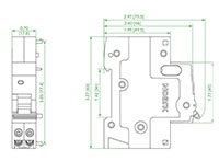 110 to 415 Volt (V) Alternating Current (AC) Voltage UL 1077 Shunt Trip (SHT) (SHT31UA) - Dimensions