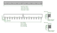 6 Pins UL 1077 Comb Busbar (CBB2P06P18) - Dimensions