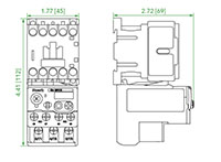 Ex9R Series 12 Ampere (A) Current Thermal Overload Relays - Ex9R12+Ex9CS06~12