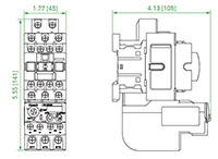 Ex9R Series 38 Ampere (A) Current Thermal Overload Relays - Ex9R38+Ex9C09~18