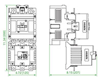 Ex9R Series 185 Ampere (A) Current Thermal Overload Relays - Ex9R185+Ex9C115~185