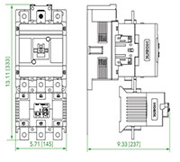 Ex9R Series 500 Ampere (A) Current Thermal Overload Relays - Ex9R500+Ex9C225~300