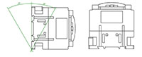 Ex9CDS/Ex9CDR Series 40 to 95 Ampere (A) Current Standard IEC Contactors - Mounting Position