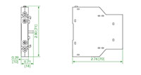 Ex9CD/CM Series Side Mount Auxiliary Contactor (AXFA11) - Dimensions