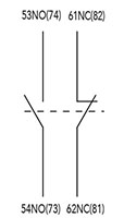 Ex9CD/CM Series Side Mount Auxiliary Contactor (AXFA11) - Wiring Diagram