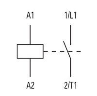 Ex9CK Series 1-Pole, 24 Volt (V) Alternating Current (AC) Coil Voltage, and 20 Ampere (A) Current Lug Definite Purpose Contactor (Ex9CK20B10B7) - Wiring Diagram