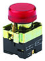 Ex9PBV6 Series Illuminated Red Indicator Light 6 Volt (V) Voltage and 22 Millimeter (mm) Pushbutton