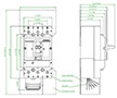 M1PVS Series Connection B - 3 Poles Molded Case Circuit Breakers - Dimensions