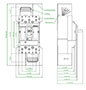 M1PVS Series Connection C - 3 Poles Molded Case Circuit Breakers - Dimensions