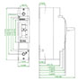 Ex9M2N Series MCCB; Thermal-Magnetic Trip Unit (M2N100T1) - Dimensions