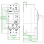 Ex9M2S Series MCCB; Thermal-Magnetic Trip Unit (M2S100T22) - Dimensions