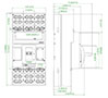 Ex9M6S Series MCCB; Thermal-Magnetic Trip Unit - Dimensions