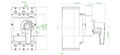 M2 Gray/Green IEC Closed Coupled Rotary Handle (RHD22N1) - Dimensions