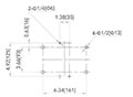 M1/M2/M3/M4/M5, NEMA Flange Mechanism Handle (OM22) - Dimensions