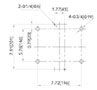 M1/M2/M3/M4/M5, NEMA Flange Mechanism Handle (OM23) - Dimensions