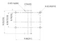 M1/M2/M3/M4/M5, NEMA Flange Mechanism Handle (OM24) - Dimensions