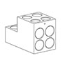 4-Holes M6 Terminal Lug (LTC26ND) - Dimensions