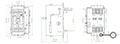 M3 Draw-Out Base Switch (DOB23N) - Dimensions