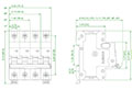 B1E Series 1-Pole, 1 Ampere (A) Rated Current Supplementary Protector (B1E1B1) - Dimensions