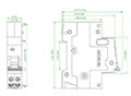 110 to 415 Volt (V) Alternating Current (AC) Voltage UL 1077 Shunt Trip (SHT) (SHT31UA) - Dimensions