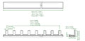 6 Pins UL 1077 Comb Busbar (CBB1P06P18) - Dimensions