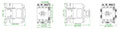 Ex9C Series 24 Volt (V) Alternating Current (AC) Coil Voltage and 40 Ampere (A) Current Standard IEC Contactor (Ex9C4011B7) - Dimensions