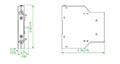 Ex9CD/CM Series Side Mount Auxiliary Contactor (AXFA11) - Dimensions