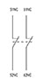 Ex9CD/CM Series 2 Normally Closed (NC) Front Mount Auxiliary Contactor (AXB02) - Wiring Diagram