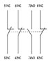 Ex9CD/CM Series 1 Normally Open (NO) + 3 Normally Closed (NC) Front Mount Auxiliary Contactor (AXB13) - Wiring Diagram