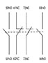 Ex9CD/CM Series 2 Normally Open (NO) + Normally Closed (NC) Front Mount Auxiliary Contactor (AXB22) - Wiring Diagram