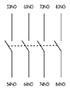 Ex9CD/CM Series 4 Normally Open (NO) Front Mount Auxiliary Contactor (AXB40) - Wiring Diagram