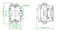 Ex9CK Series 1-Pole, 24 Volt (V) Alternating Current (AC) Coil Voltage, and 20 Ampere (A) Current Lug Definite Purpose Contactor (Ex9CK20B10B7) - Dimensions