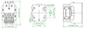 Ex9CK Series 2-Poles, 24 Volt (V) Alternating Current (AC) Coil Voltage, and 20 Ampere (A) Current Lug Definite Purpose Contactor (Ex9CK20B20B7) - Dimensions